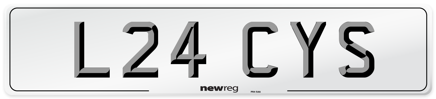 L24 CYS Number Plate from New Reg